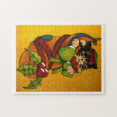 クリスマスストッキングキティCat v1 ジグソーパズル (横)