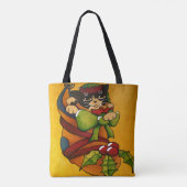 クリスマスストッキングキティCat v1 トートバッグ (裏面)