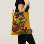 クリスマスストッキングキティCat v1 トートバッグ (クローズアップ)