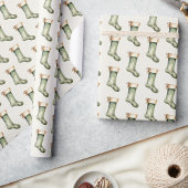 クリスマスストッキングギフトラッピング ラッピングペーパー