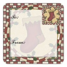 クリスマスストッキングギフトラベルシール