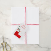 クリスマスストッキングギフトラベル(Set of Ten) ギフトタグ (より糸付き)