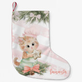 クリスマスストッキングクッキー猫 スモールクリスマスストッキング (正面)