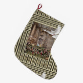 クリスマスストッキングクリスマスイエス出生 ラージクリスマスストッキング (正面 (吊り時))