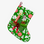 クリスマスストッキングクリスマスキャンドル ラージクリスマスストッキング (正面 (吊り時))