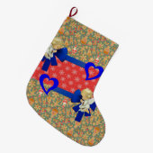 クリスマスストッキングクリスマスベビー天使 ラージクリスマスストッキング (正面 (吊り時))