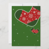 クリスマスストッキンググリーンホリデーパーティー 招待状 (裏面)