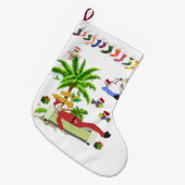 クリスマスストッキングサマービーチサンタ ラージクリスマスストッキング (正面 (吊り時))