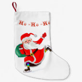 クリスマスストッキングサンタとギフト – おもしろい スモールクリスマスストッキング (正面)