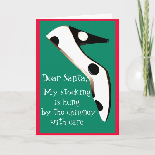 クリスマスストッキングサンタ用ハイヒールシューズ シーズンカード (正面)