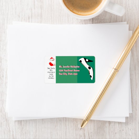 クリスマスストッキングサンタ用ハイヒール靴 ラベル (インサイチュ)