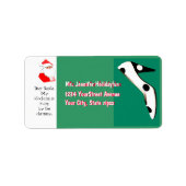 クリスマスストッキングサンタ用ハイヒール靴 ラベル (正面)