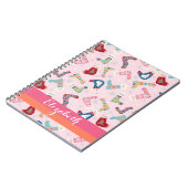 クリスマスストッキングシスターパーソナライズされたノート ノートブック (左側)