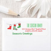 クリスマスストッキングシーズンのご挨拶 ラベル (インサイチュ)