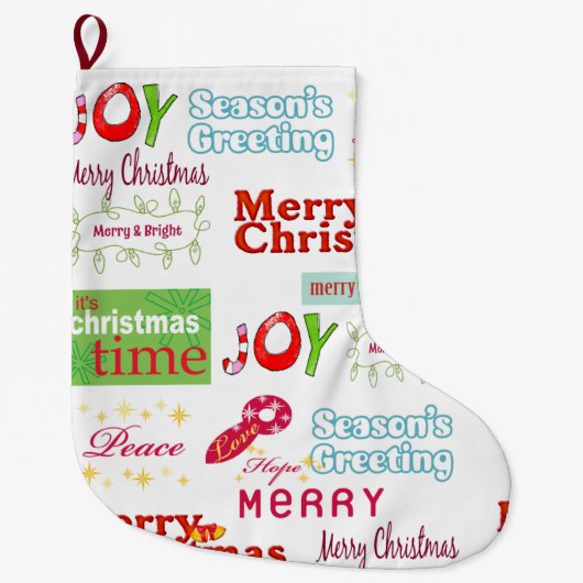 クリスマスストッキングシーズンズの挨拶 ラージクリスマスストッキング (正面)