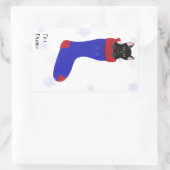 クリスマスストッキングスタンプ 長方形シール (バッグ)