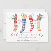 クリスマスストッキングズホリデーパーティ 招待状 (正面)
