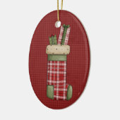 クリスマスストッキングセラミッククリスマスオーナメント セラミックオーナメント (左)