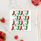 クリスマスストッキングソックス スタンダードカクテルナプキン (インサイチュ)