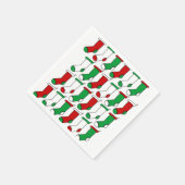 クリスマスストッキングソックス スタンダードカクテルナプキン (角)