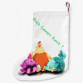 クリスマスストッキングニワトリ待ち卵ハッチ スモールクリスマスストッキング (裏面)