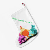 クリスマスストッキングニワトリ待ち卵ハッチ スモールクリスマスストッキング (裏面 (吊り時))