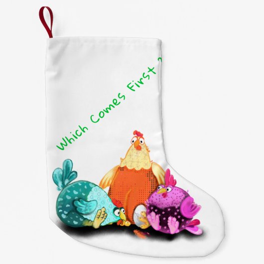 クリスマスストッキングニワトリ待ち卵ハッチ スモールクリスマスストッキング (正面)