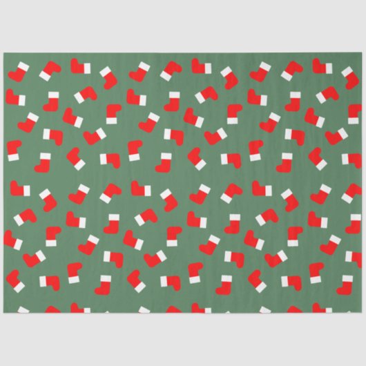 クリスマスストッキングパターン 薄葉紙 (正面)