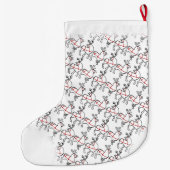 クリスマスストッキングパーソナライズされたトナカイストッキング ラージクリスマスストッキング (裏面)