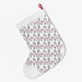 クリスマスストッキングパーソナライズされたトナカイストッキング ラージクリスマスストッキング (裏面 (吊り時))