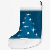 クリスマスストッキングパーソナライズされたブルークリスマス スモールクリスマスストッキング (裏面)