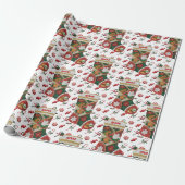 クリスマスストッキングパーソナライズされた子供の名前の贈り物 ラッピングペーパー (アンロールド)