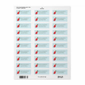 クリスマスストッキングパーソナライズされた差出人住所 ラベル (フルシート)