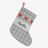 クリスマスストッキングパーソナライズされた- Circle of Love スモールクリスマスストッキング (正面 (吊り時))