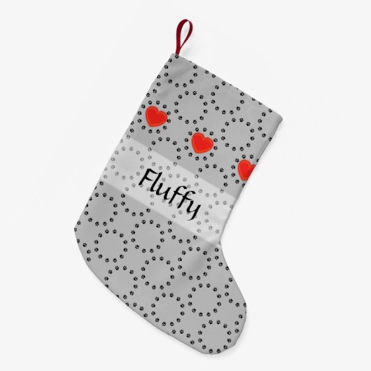 クリスマスストッキングパーソナライズされた- Circle of Love スモールクリスマスストッキング (正面 (吊り時))