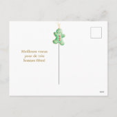 クリスマスストッキングフランスのクリスマス シーズンポストカード (裏面)