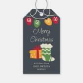 クリスマスストッキングプレゼントとライパーソナライズされたト ギフトタグ (正面)