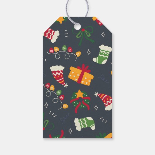 クリスマスストッキングプレゼントとライパーソナライズされたト ギフトタグ (裏面)