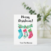 クリスマスストッキングホリデーカード シーズンカード (スタンド正面)