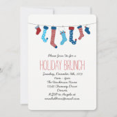 クリスマスストッキングホリデーパーティー 招待状 (正面)