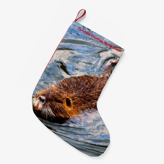 クリスマスストッキングマイオールドビーバー スモールクリスマスストッキング (正面 (吊り時))
