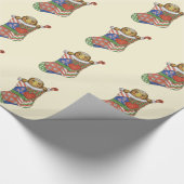 クリスマスストッキングラッピング紙 ラッピングペーパー (角)