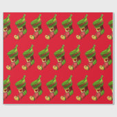 クリスマスストッキングラッピング紙 ラッピングペーパー (フラット)