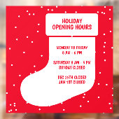 クリスマスストッキング休日の営業時間店 ウィンドウサイン (シート2)