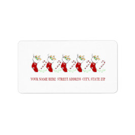 クリスマスストッキング住所の宛名ラベル ラベル