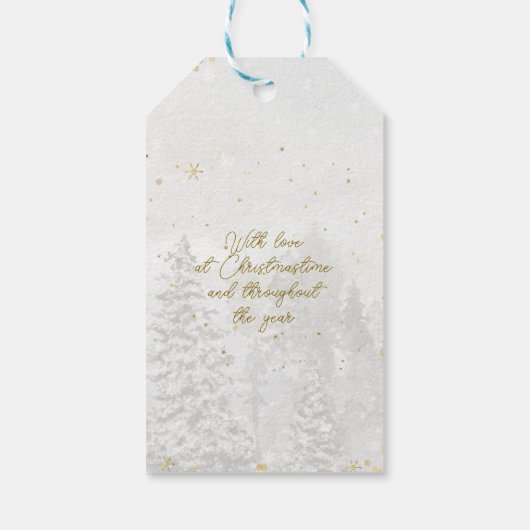 クリスマスストッキング冬の休日のギフトラベル ギフトタグ (裏面)