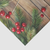 クリスマスストッキング包装紙 松のリース 薄葉紙 (詳細)