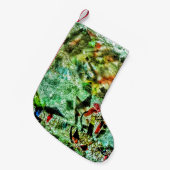 クリスマスストッキング白抽象芸術再生プラスチック スモールクリスマスストッキング (正面 (吊り時))