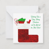 クリスマスストッキング3ノートカード ノートカード (裏面)