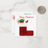 クリスマスストッキング3ノートカード ノートカード (正面/裏面インサイチュ)